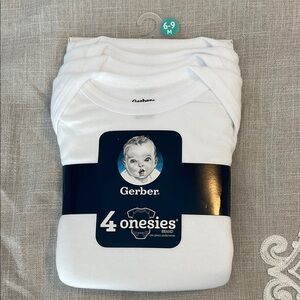Gerber White Onesies 6-9M